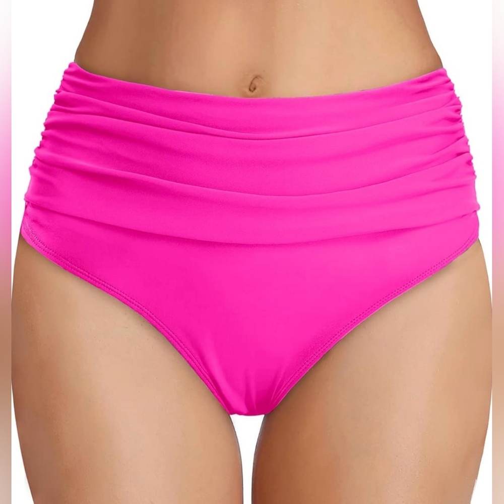 Tempt Me Women's High Waisted Bikini Bottom w/ Tummy Control